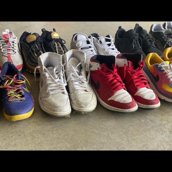 Roughly 16 pair of nikes, Jordan and timberlands for sale. main image 5